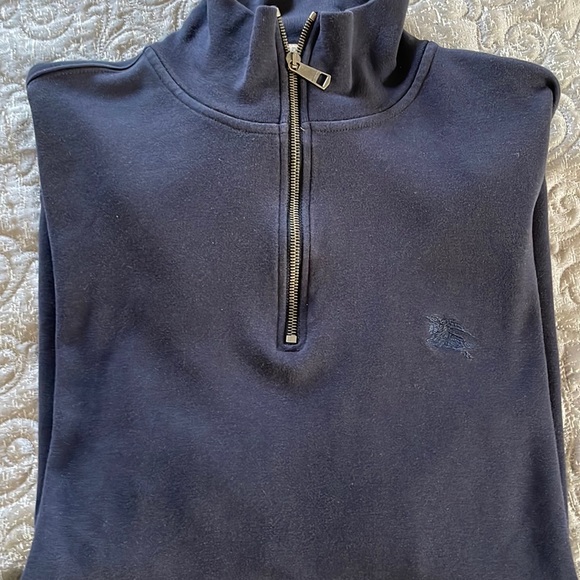 Navy Burberry polo sweater - Picture 1 of 12